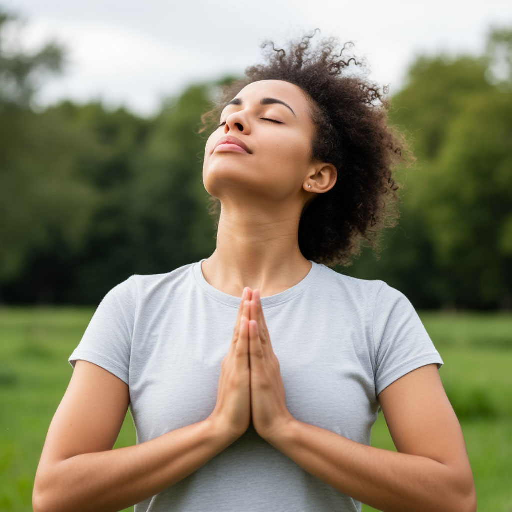 Breathing exercise demonstration