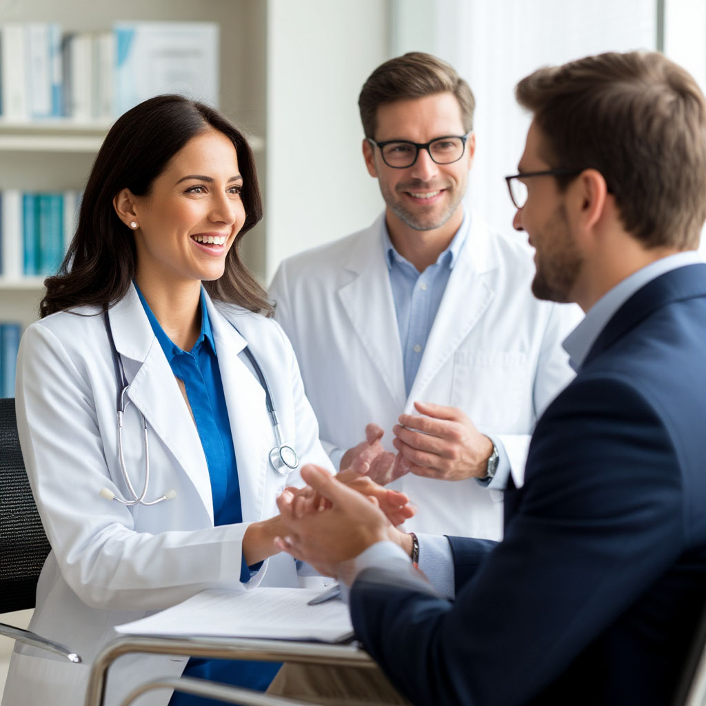 Healthcare consultation discussion